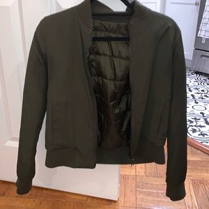 Lululemon olive green reversible bomber jacket